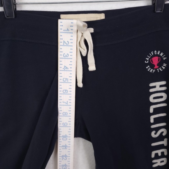 Hollister Jogger Pants Womens Large Blue Fleece California Surf Team Logo - Picture 8 of 16